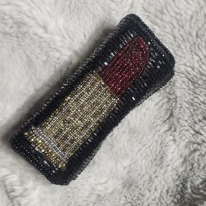 Beaded lipstick case